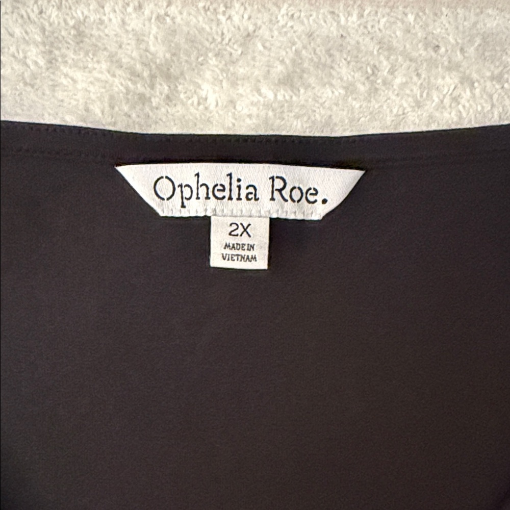 NWT Ophelia Rae V-Neck Top Chinch Shoulder Dolman Stretch Oversized Workwear - Picture 2 of 7